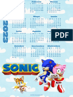 Calendario 2023 Sonic