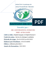 Rapport de Stage CHP Inzegane & CHR Hassan II