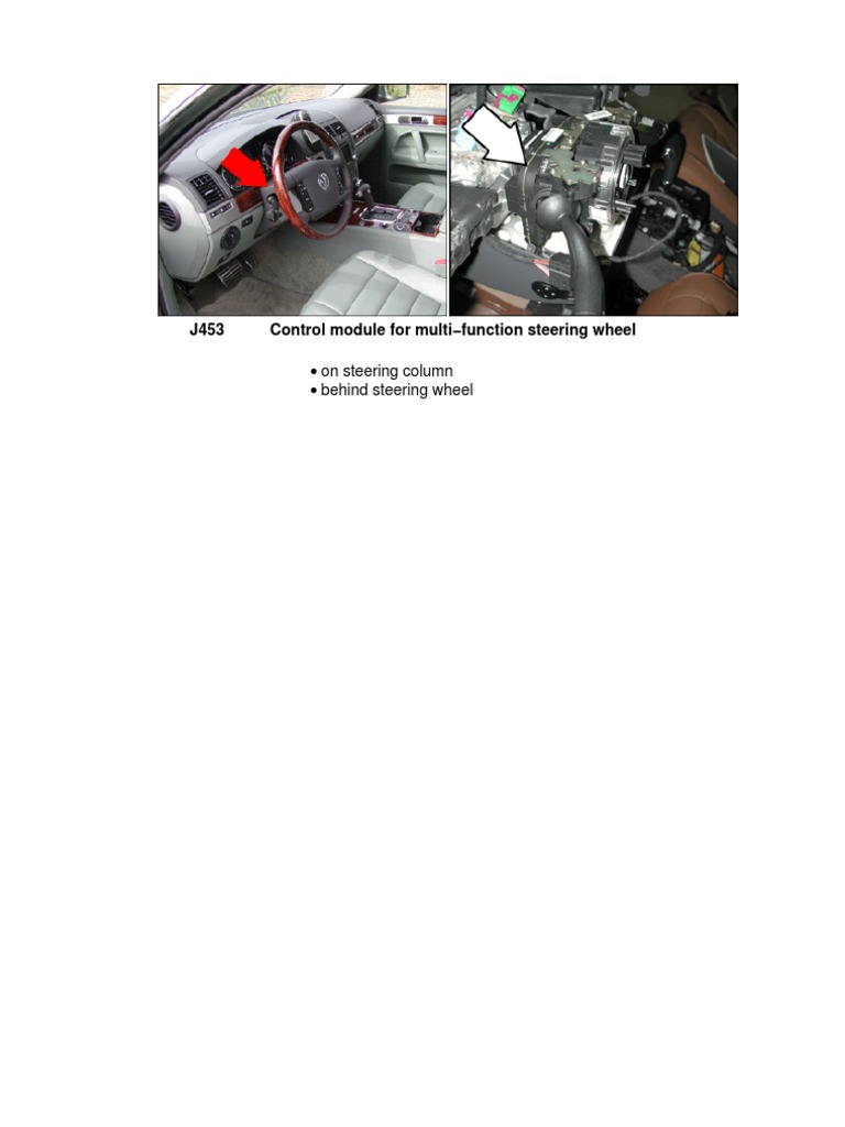 J453 Control Module For Multi Function Steering Wheel | PDF