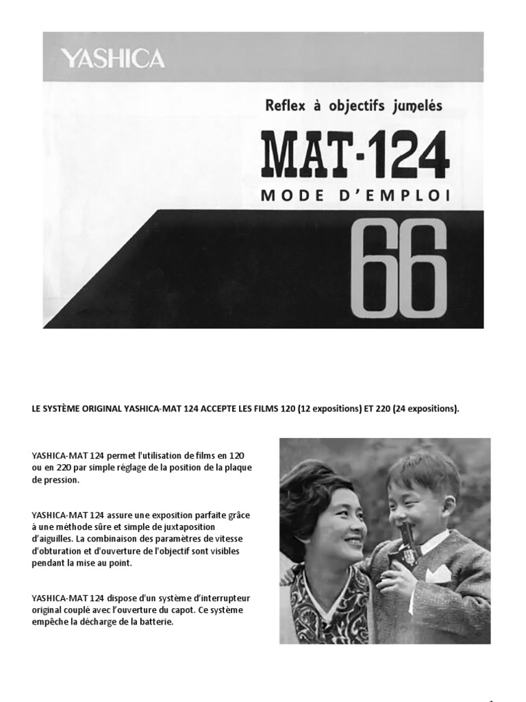 Notice Yashica Mat-124-Fr | PDF | Flash (Photographie) | Objectif ...