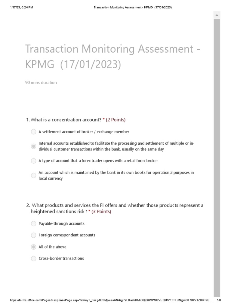 KPMG Transaction Monitoring Assessment | PDF | Banks | Market (Economics)