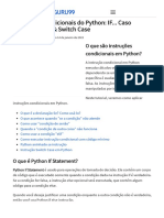 Python IF, ELIF e Switch Case
