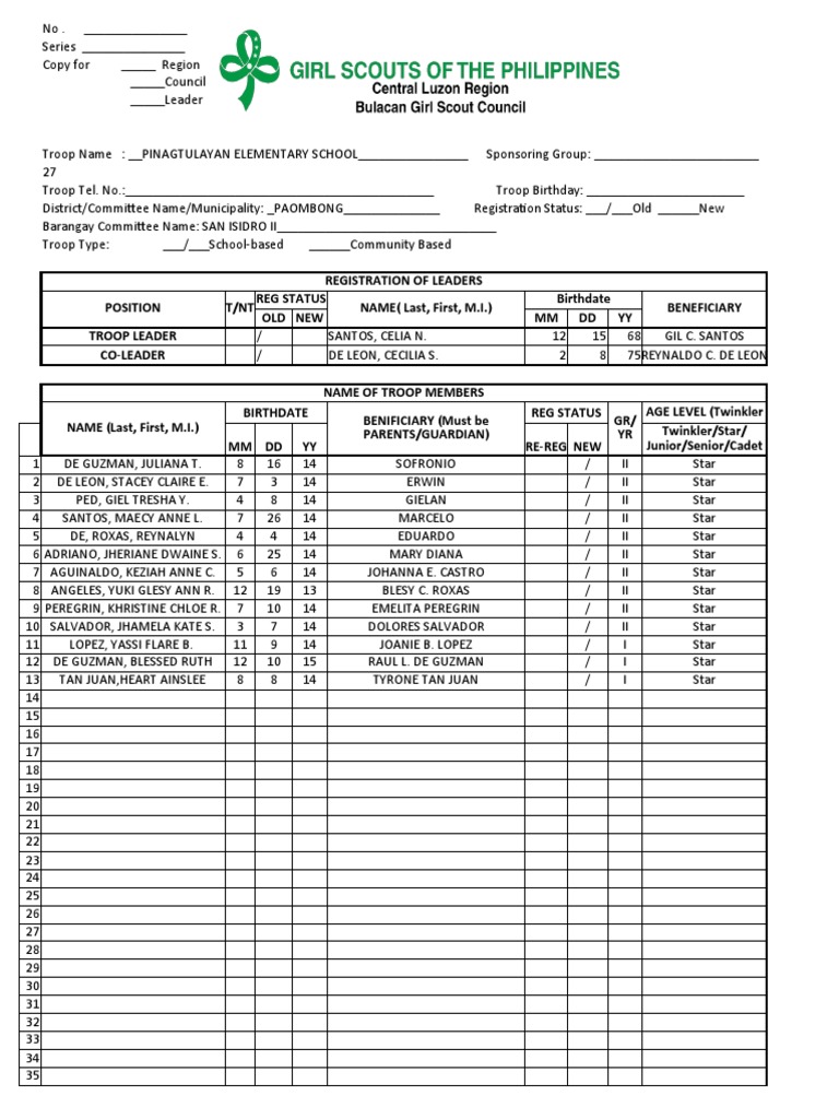 GSP Troop Star | PDF