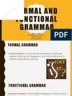 Formal and Functional Grammar SIW