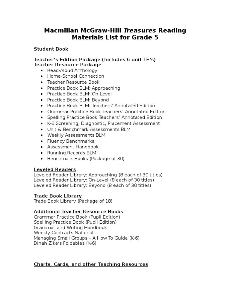 Grade 5 Reading Materials Overview | PDF | Career & Growth | Language ...