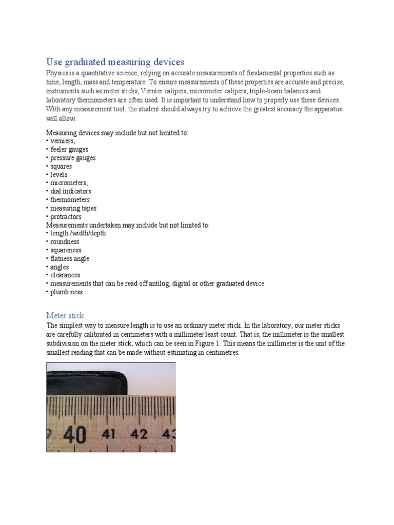 Reading A Meter Stick