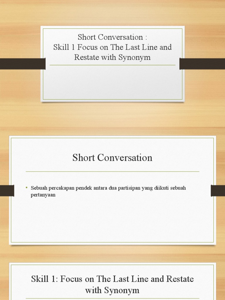 Listening Skills: Short Dialogues Guide | PDF | Test (Assessment)