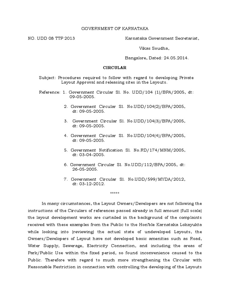 Circular Development Release Sites Layout 24 5 2004 | PDF | Public Law ...