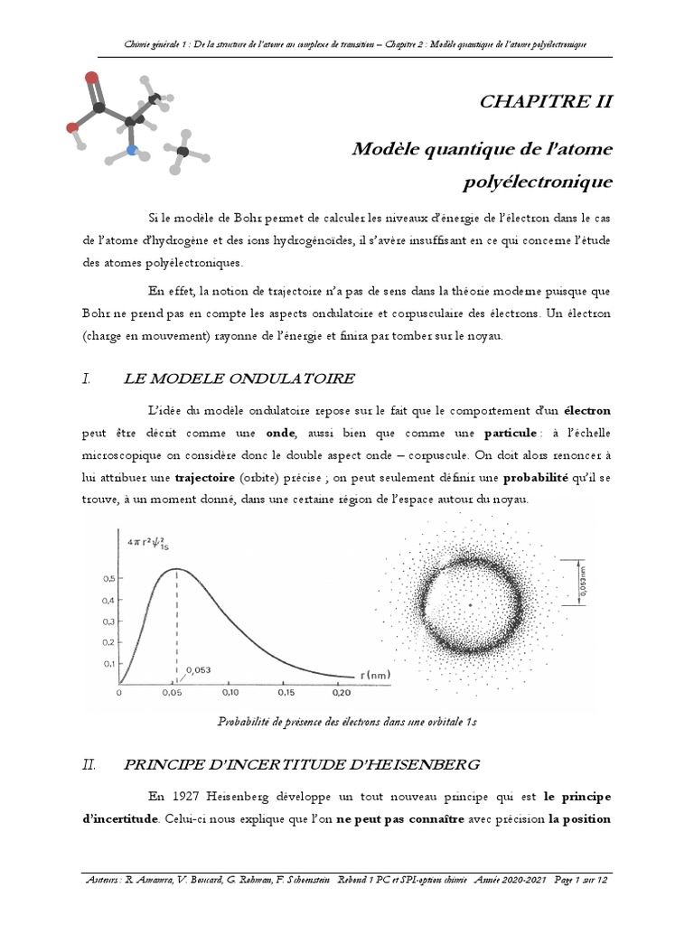 Modèle quantique de l'atome polyélectronique | PDF | Orbitale atomique ...