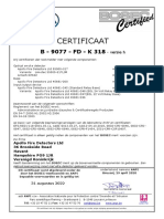 Certificaat: B - 9077 - FD - K 318
