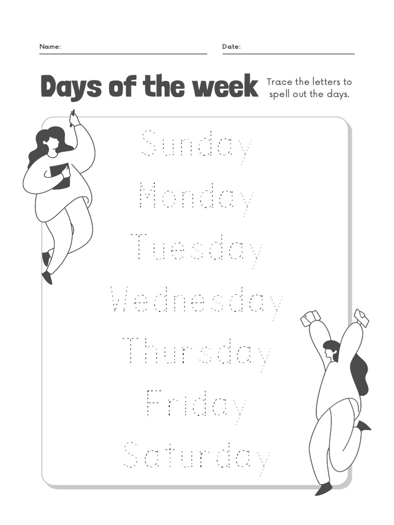 Atividade Days of The Week PDF