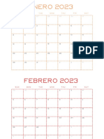 Minimalist Monthly Printable Planner Calendar 2023