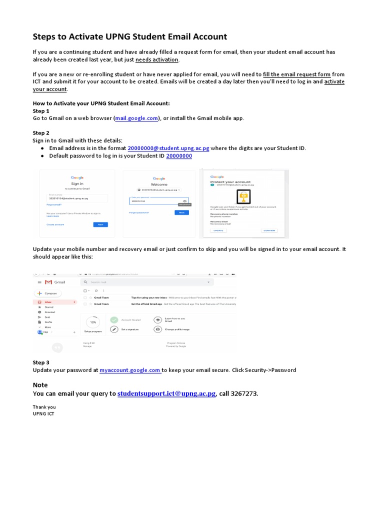 STUDENTS MUST ACTIVATE AND USE YOUR MYLIFE E MAIL ACCOUNTS TO visual data 6