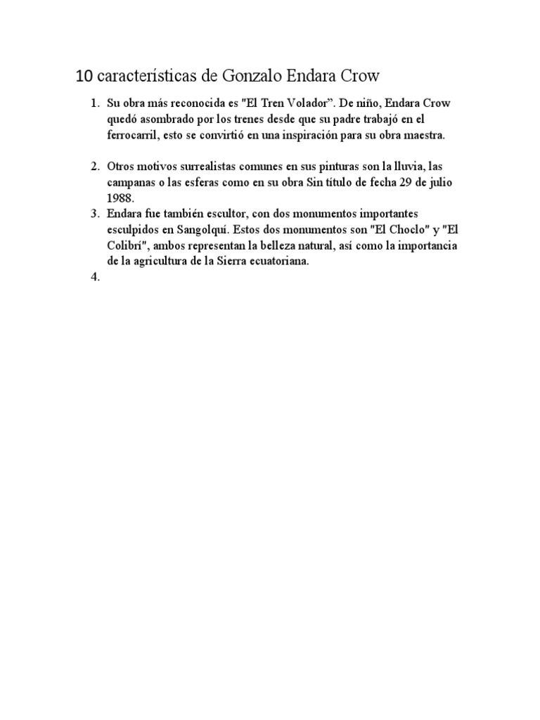 10 caracter sticas de gonzalo endara crow pdf