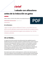 Efectos Del Cebado Con Alfaxalona Antes de La Inducción en Gatos - Resumen Del Médico