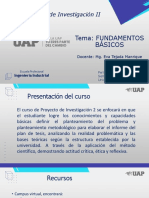 Proyecto de Investigación II: Tema: Fundamentos Básicos