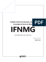 IFNMG Assistente Alunos Edital 2017