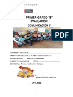 EVALUACIÓN Comunicación V - PRIMER GRADO - 2022