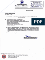 Division Memorandum - s2022 - 340 - FY 2023 MOOE ALLOCATION BASED ON FY 2023 NATIONAL EXPENDITURE PROGRAM NEP 1