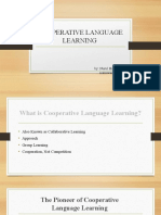 COOPERATIVE LANGUAGE LEARNING Presentation