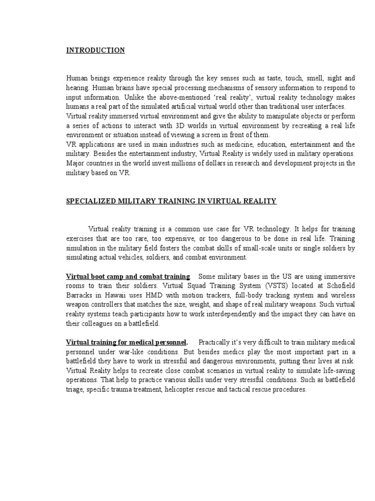 Gp Presentation Vr Pdf Virtual Reality Simulation