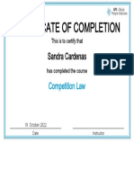 Certificate of Completion