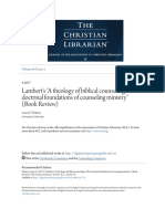 Lamberts A Theology of Biblical Counseling - The Doctrinal Found