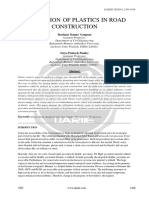 UTILIZATION OF PLASTICS IN ROAD CONSTRUCTION Ijariie3263