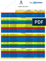 Tabela Futsal - Jec S 2022 - Futsal