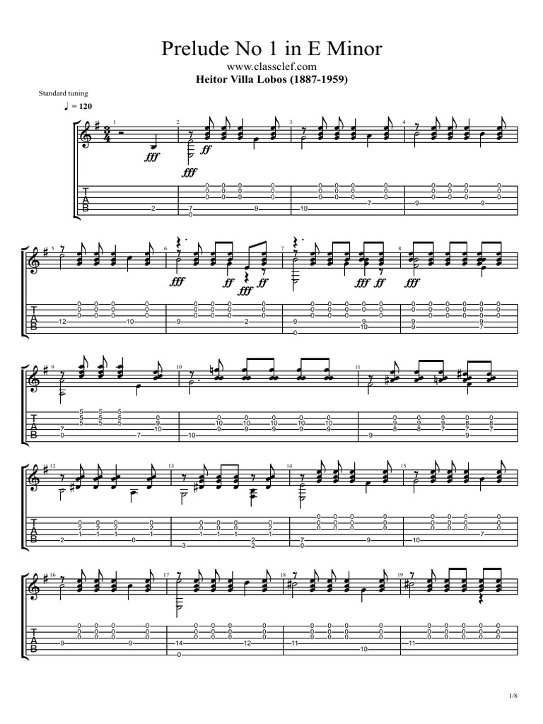 Prelude No 1 E Minor by Heitor Villa Lobos PDF