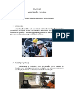 Manutenção preditiva relatório teste vibração temperatura RPM