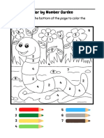 Black Fun Color by Number Coloring Worksheet