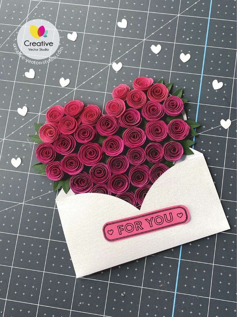 Heart Shaped Envelope For Printing A4 Format PDF