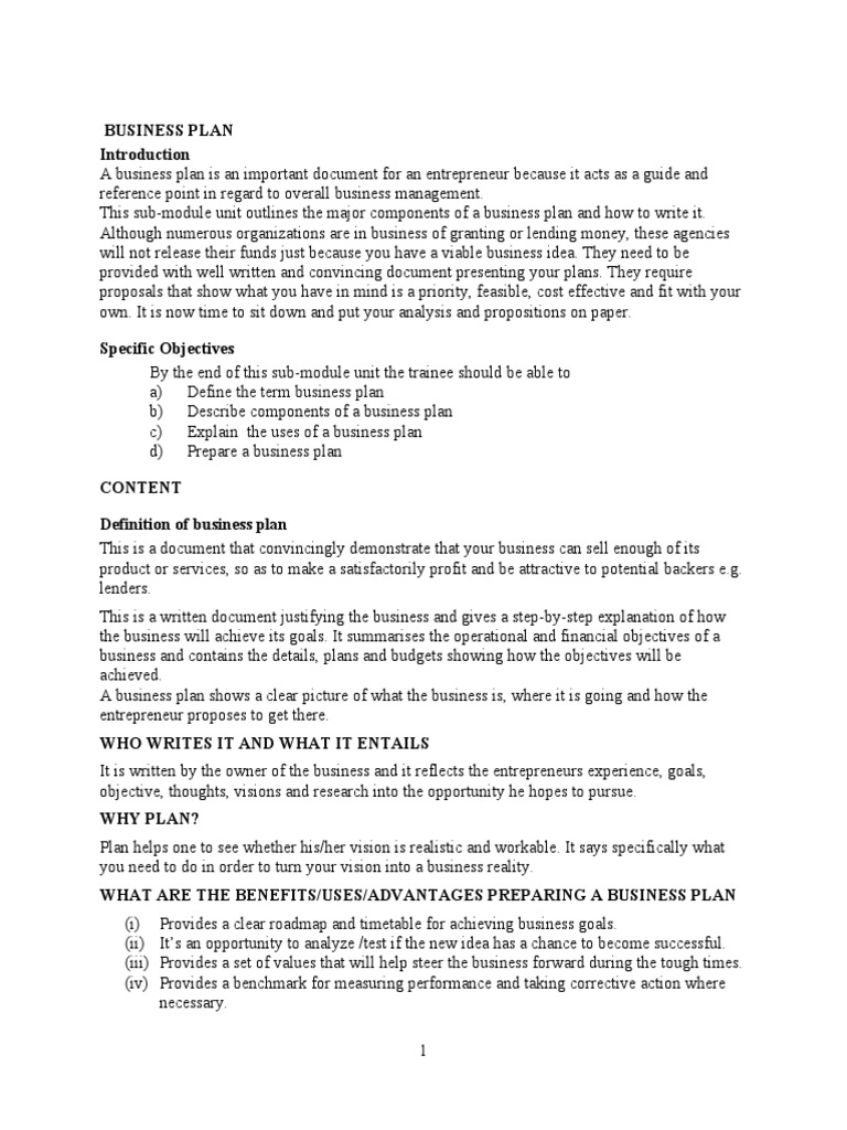 business-plan-notes-pdf-income-statement-loans