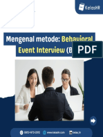 Behavioral Event Interview: Mengenal Metode: (BEI)