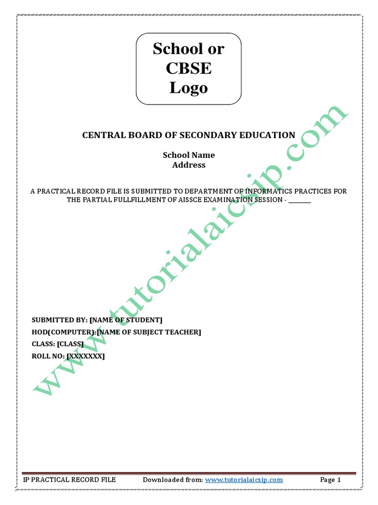 Practical File Informatics Practices Class 12 For 2022-23 | PDF ...