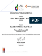 Certificado Taller Competencias Transversales