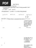 Section: A Consists of 20 Questions of I Mark Each