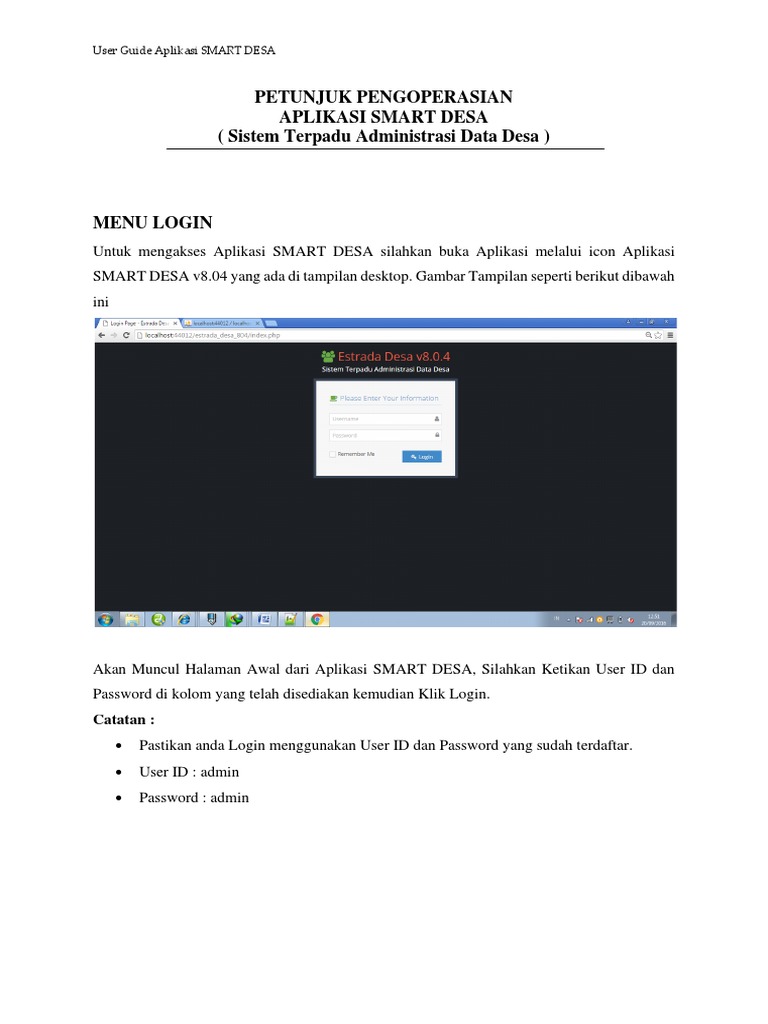 User Guide Aplikasi Smart Desa | PDF