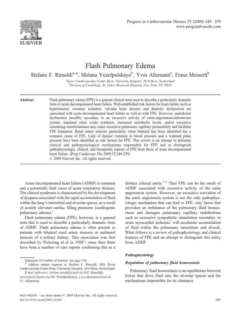 Scape Vs Flash Pulmonary Edema: Scape Treatment Pdf – ANPBO