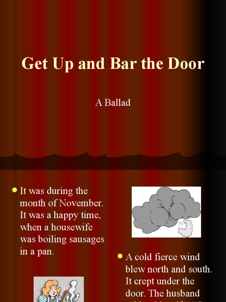 Get up and bar the door pdf