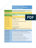 Final Schedule for SIH 2022 Software 25 to 26th August 2022