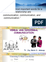 Verbal and Nonverbal Communication