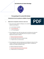 Evaluación de Las Tres Primeras Unidades de Aprendizaje.