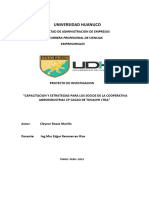 Capacitacion y Estrategias para Los Socios de La Cooperativa Agroindustrial CP Cacao de Tocache Ltda