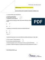 2.2 Anexo 5 Encuesta Aplicada para Padres de Familia Sobre El Expendio de Alimentos y Bebidas en Las Instituciones Educativas