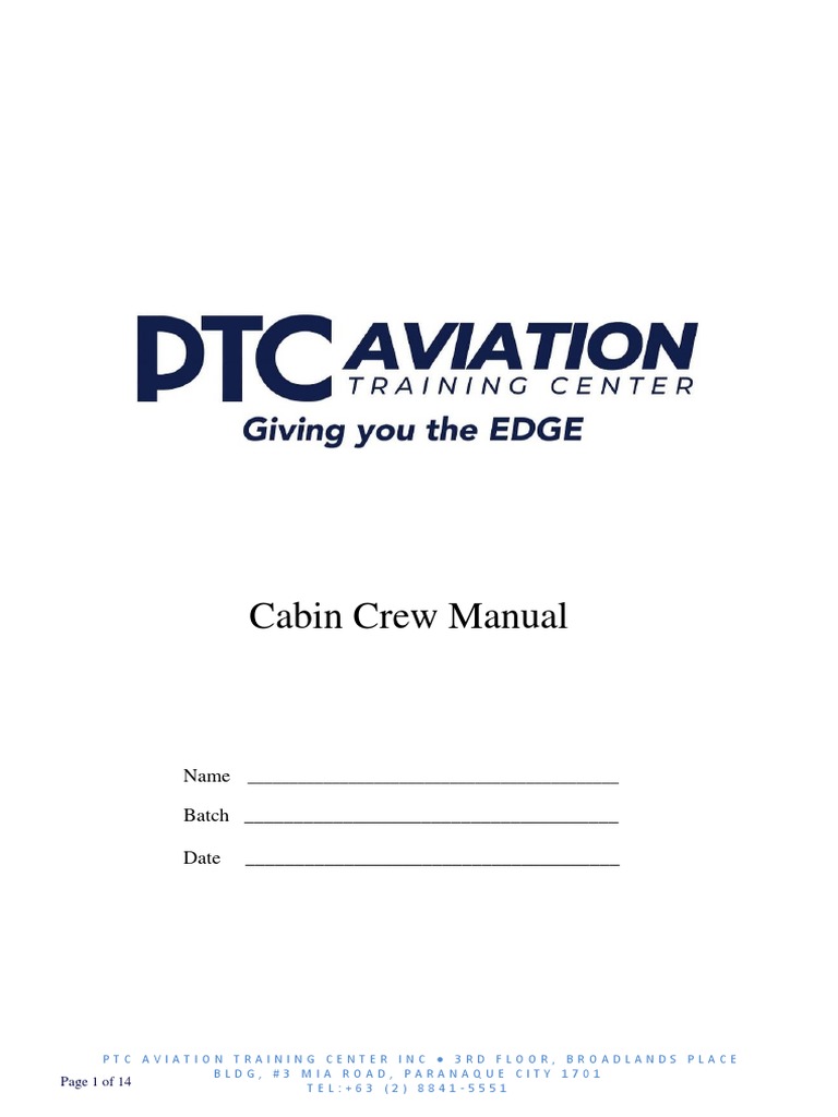Cabin Crew Training Manual Overview | PDF | Flight Attendant