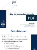 Achim Puetz - Ship Management Agreements