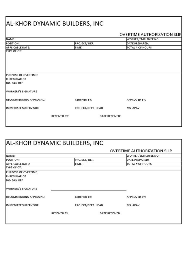 OT FORM | PDF
