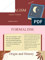 Formalism in Literary Criticism